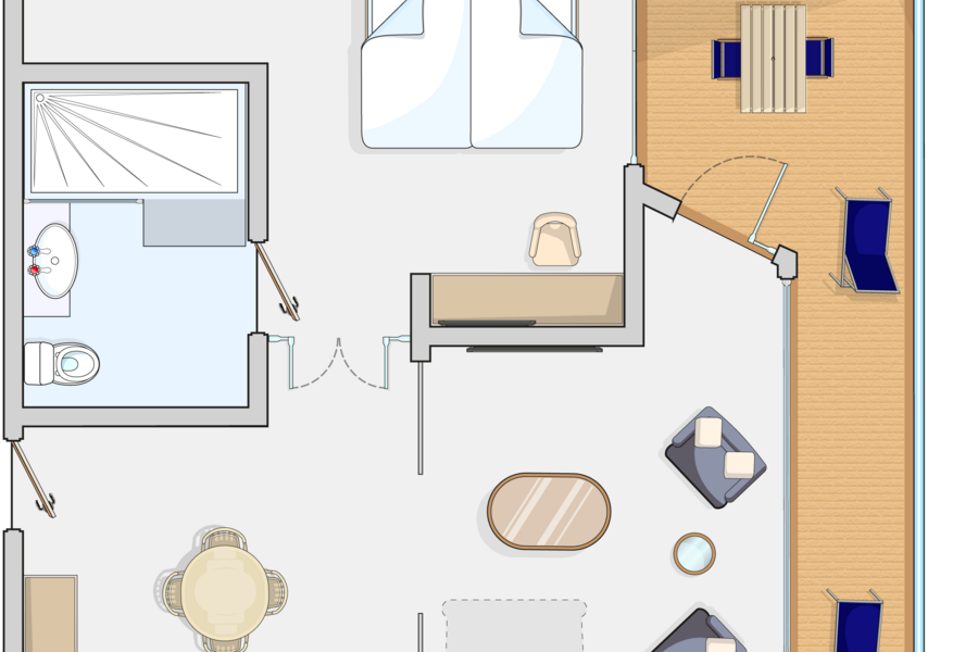Marella Cruises Marella Voyager Voyager Suite Santorini Floor Plan.png